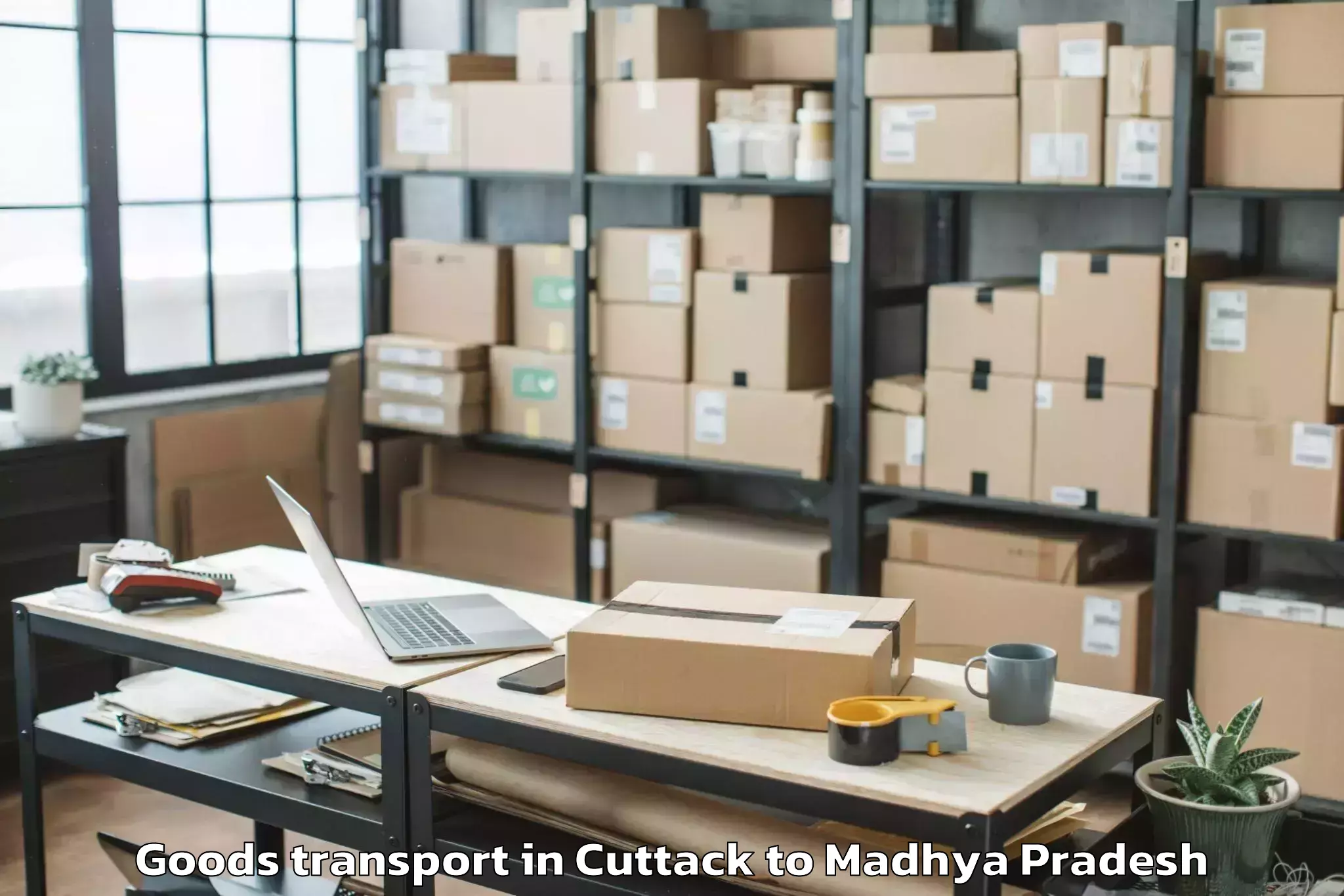 Top Cuttack to Jhabua Goods Transport Available